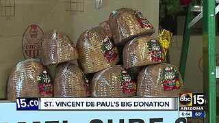 St. Vincent de Paul receives large donation for food drive