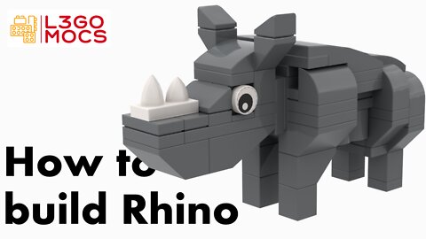 Lego Tutorial MOC Rhino