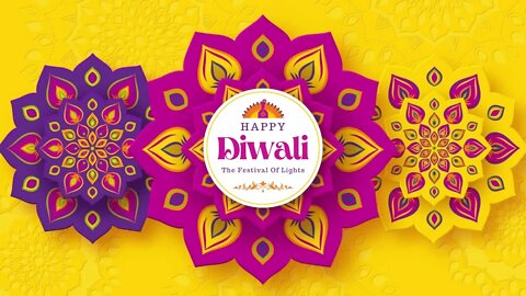 Colourful Diwali Festival Celebration Wishes | Digital Art Illustration | Rangoli Designs Animation
