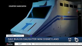 Dad builds daughter mini Disneyland for birthday