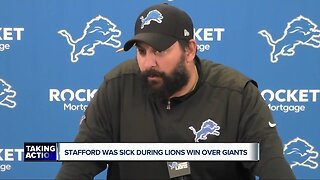 Matthew Stafford was sick during Lions win over Giants