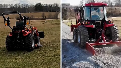 Building A Farm Road With Tractors
