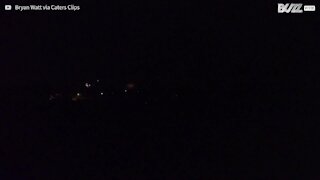 Trovoada interrompe fogo de artificio do 4 de julho