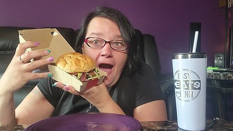 Arby's Bacon Ranch Wagyu Blend Burger and Chicken bacon ranch curly fries mukbang