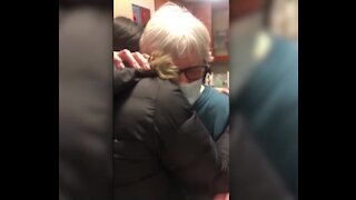 New York grandma receives a prescription for a hug