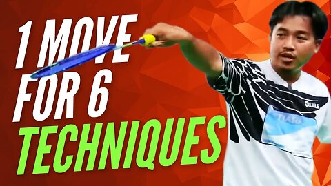 Unreadable Badminton Movements - 1 Move for 6 Techniques featuring Fikri fazrin (Eng Subs)