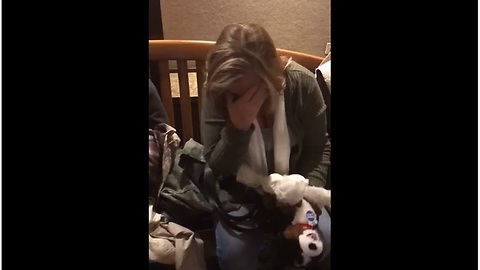 Mom receives emotional birthday gift to remember deceased dog