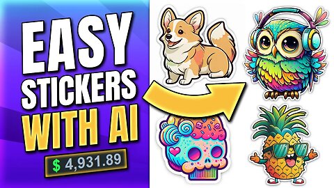 🔥Make PASSIVE INCOME with STUNNING AI Stickers (Midjourney Tutorial)🤖 Print on Demand