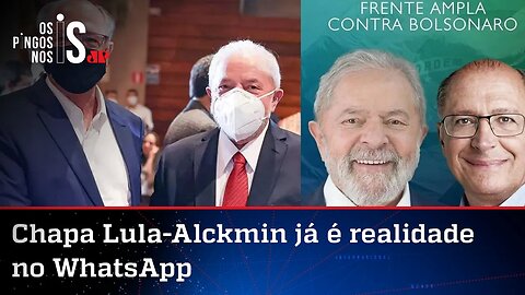 Santinho de Lula e Alckmin já circula em grupos do PT