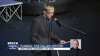 Fallen officer's son speaks at funeral