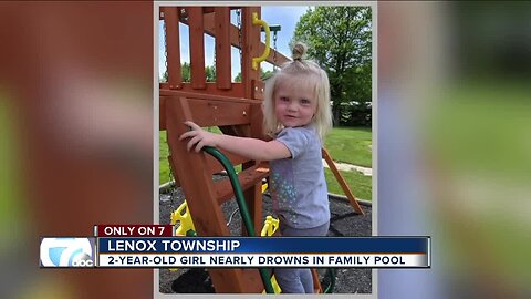 2-year-old girl nearly drowns in family pool