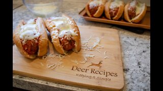 Venison Meatball Subs