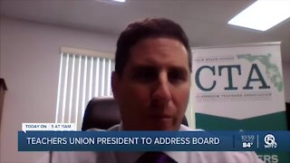 Palm Beach County teachers' union president to address school board on Wednesday