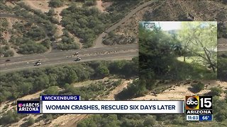 Woman survives 6 days after crash near Wickenburg