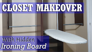 Closet Makeover with Hidden Ironing Board
