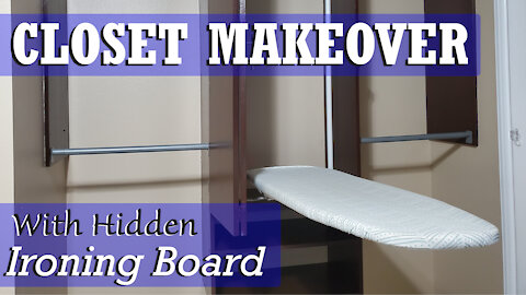 Closet Makeover with Hidden Ironing Board