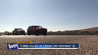 Three killed in crash on Highway 21