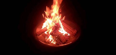 Bon Fire started for double birthday party