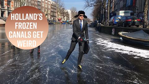 7 interesting moments spotted on frozen Dutch canals