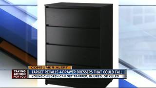 Target recalls 4-drawer dressers due to hazard
