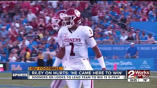 Jalen Hurts focused only on team goals as Oklahoma opens Big 12 play