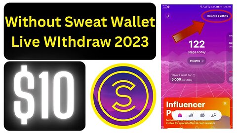 Sweatcoins Withdraw Money in Pakistan 2023 - Live Withdraw Sweatcoin Sweat Wallet - Crypto Loot Earn