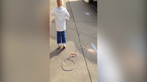 Adorable Tot Girl Wins At Rope Skipping