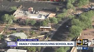 Deadly crash involving a school bus in Apache Junction