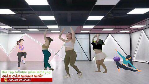 Bài tập aerobic giảm mỡ bụng cho người mới tập | aerobic Tuyết Trang