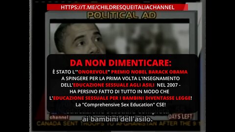 NON SCORDARE MAI: È STATO BARACK OBAMA A SPINGERE L'EDUCAZIONE SESSUALE NEGLI ASILI NEL 2007