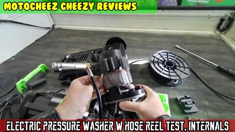 REVIEW and BREAKDOWN 1800w Electric Pressure Power Washer. hose reel, replaceable tips, soap cannon