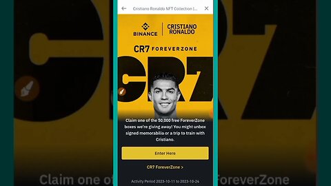 Binance Free CR7 ForeverZone Box NFT | New CR7 NFT Collection | Binance Mystery Box