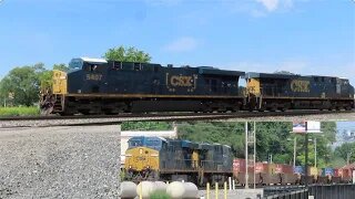 CSX Q168 Intermodal/Autorack Train from Fostoria, Ohio June 12, 2021