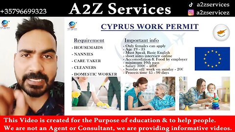 2023 Cyprus Work permit visa 2023 Cyprus work visa 2023 Jobs in Cyprus work permit 2023 a2zservicez