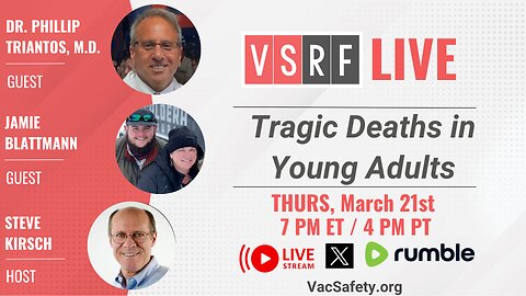VSRF Live #119: Tragic Deaths in Young Adults