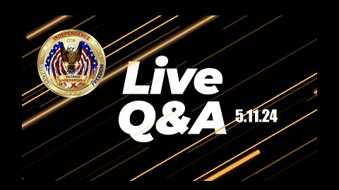 Live Q&A (5.11.24 @ 7PM EST)