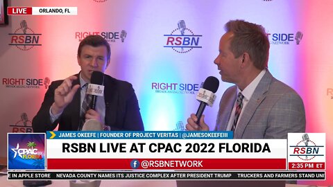 Project Veritas Founder James O'Keefe Full Interview with RSBN's own Brian Glenn at CPAC 2022 in FL