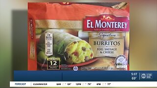 55K pounds of frozen El Monterey breakfast burritos recalled due to plastic pieces
