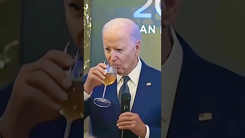 Joe Biden Pretends To Sip Wine In Embarrassing Clip