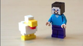 Lego Minecraft Chicken Tutorial