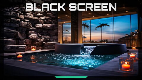 Hot Tub at Luxury Spa, Water Sounds, White Noise For Sleeping, ASMR Sounds Black Screen 8 Hours 4K