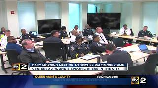 Daily morning meeting to discuss Baltimore crime