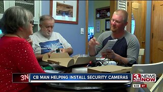 CB Man Helping Install Security Cameras