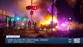 Driver killed in crash with light rail train in Tempe