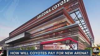 How will the Arizona Coyotes pay for the new arena?