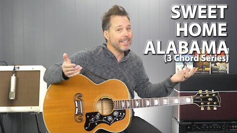 Sweet Home Alabama by Lynyrd Skynyrd - 3 Chord Series EASY Guitar Lesson