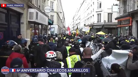 🇫🇷 Chalecos Amarillos salen a las calles de París en el 4º Aniversario del Movimiento (19 nov 2022)