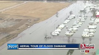 Aerial tour of flood damage