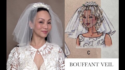 How to make a Veil : Bouffant Style