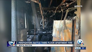 Firefighters battle apartment fire in Boca Raton